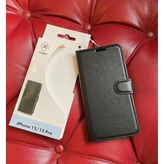 X-Shield iPhone 12/12 Pro Black Flip C (Apple iPhone 12), Smartphone Hülle, Schwarz