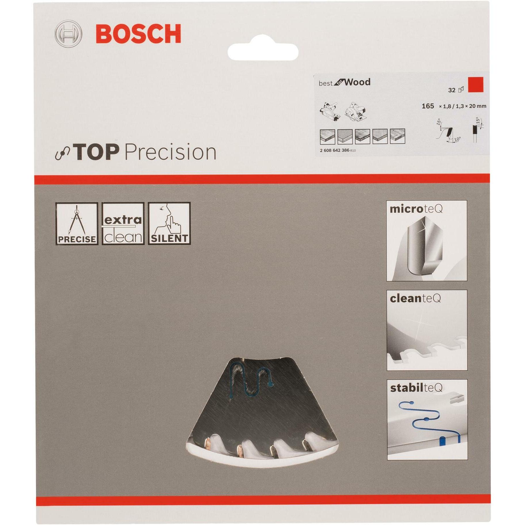 Thumbnail - Bosch Professional Zubehör, Sägeblatt, Kreissägeblatt Top Precision Best for Wood, 165 x 20 x 1,8 mm, 32