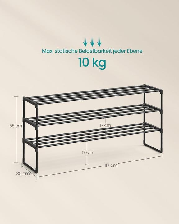 Produktbild Songmics Schuhregal (116 x 30 x 55 cm)