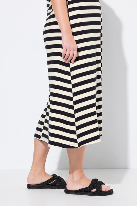 Produktbild Ulla Popken Midikleid, Ringel, V-Ausschnitt, ärmellos (46, 48)