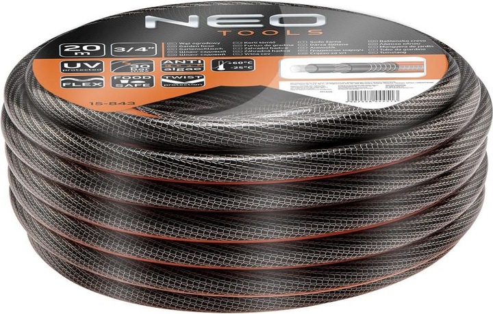Actual product image Neo Tools Garden hose Professional 3/4"20m 6 layers (15-843) (20 m, 101.60 mm)