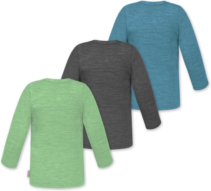 Image du produit Normani Lot de 3 manches longues bébé mérinos "Taupo" - 9475 (86)