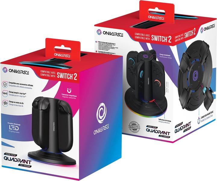 Produktbild Oniverse QUADRANT Magnetische Ladestation für 4 Joycons™ - Gaming-Zubehör (Switch)