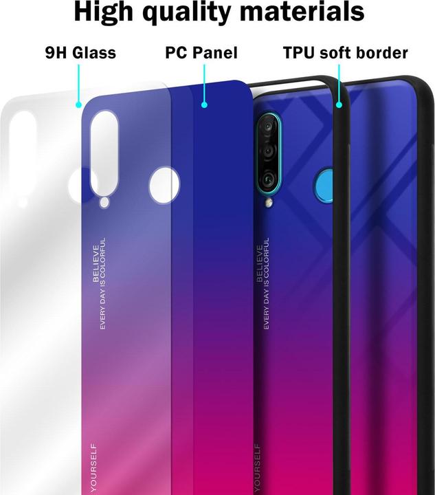 Produktbild Cadorabo TPU 2 Farben Glas Cover (Huawei P30 Lite)
