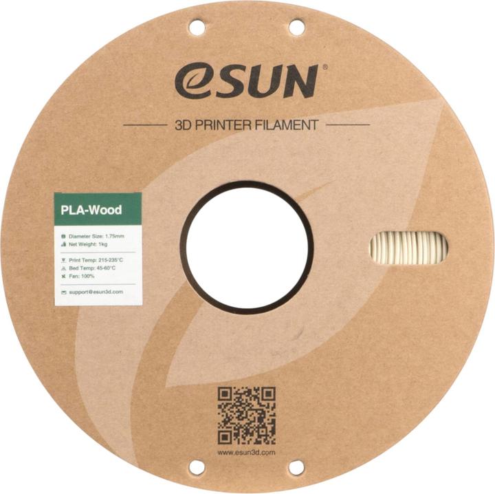 Actual product image eSUN Filament PLA Holz Birke 1.75mm 1000g (PLA, 1.75 mm, 1000 g)
