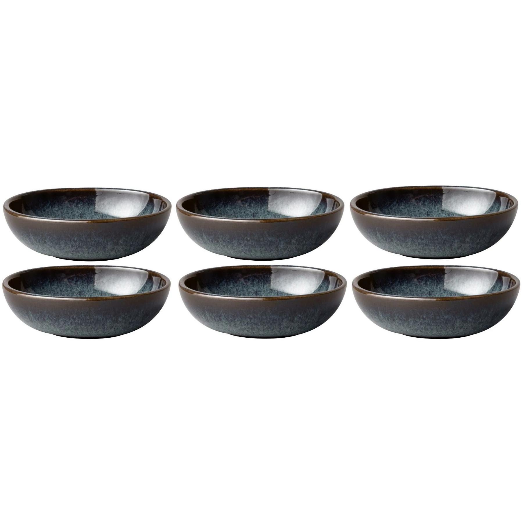 Villeroy & Boch, Serviergeschirr, Snackschale Lave 10,5 x 10 cm, 6 Stück, Grau