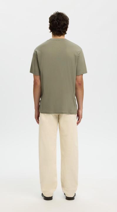 Produktbild Selected Geripptes Baumwoll T-Shirt (M)