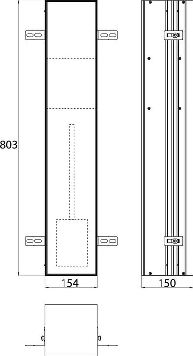 Produktbild Emco WC-Modul asis plus Unterputz Entnahme oben 803 mm Anschlag links 975611010