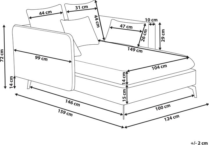 Produktbild Beliani Charmes (Recamiere)