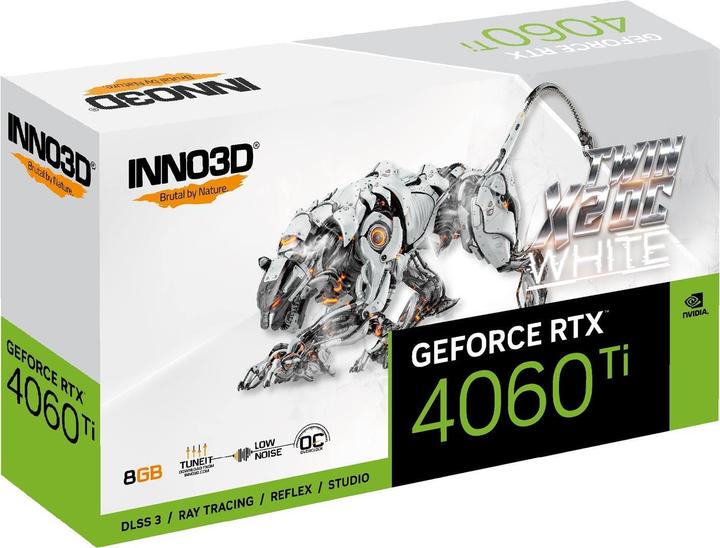 Produktbild Inno3D RTX4060 TI Twin X2 OC WHITE 8GB GDDR6 HDMI 3x (8 GB)