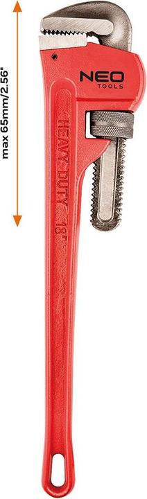 Actual product image Neo 450 mm fixed pipe wrench (400 mm)