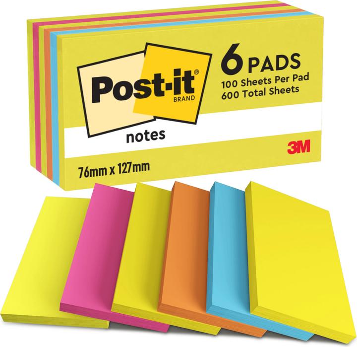 Produktbild Post-it Haftnotzien Energetic (127 x 76 mm)