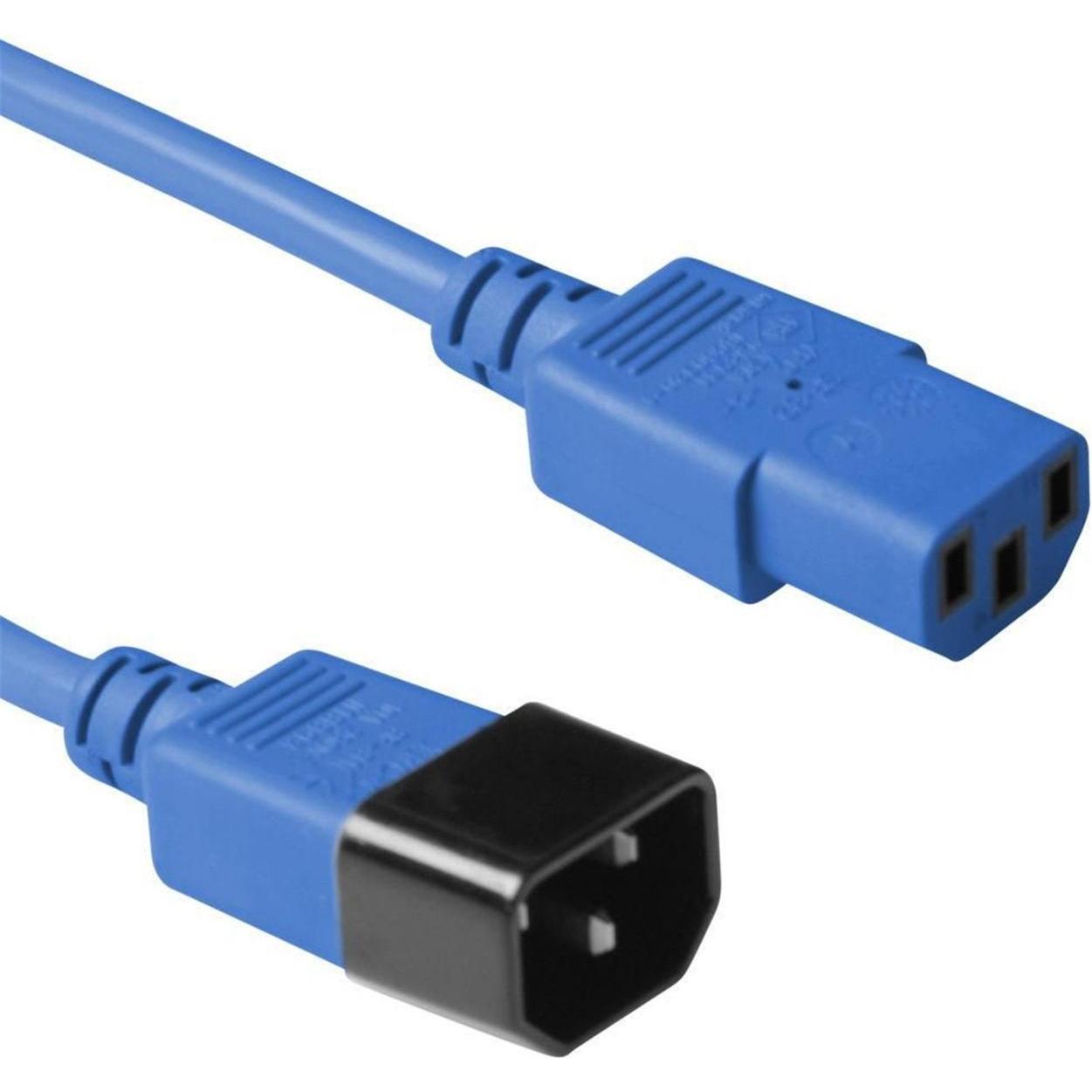 MicroConnect Blue power cable C14F to (1.80 m), Stromkabel