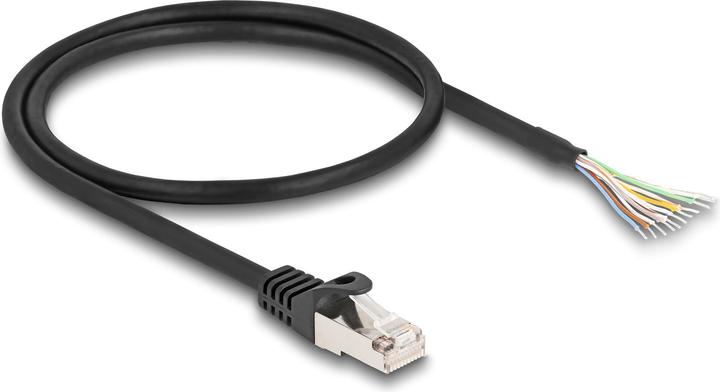 Actual product image Delock Cable RJ50 plug to open cable ends S/FTP 0.5 m black (S/FTP, 0.50 m)