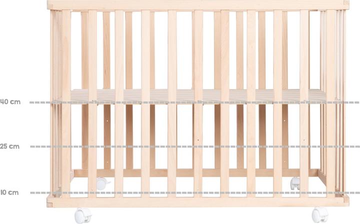 Produktbild Roba Laufgitter 100x75 Jumbo twins grau (73 cm, 98.50 cm, MDF)
