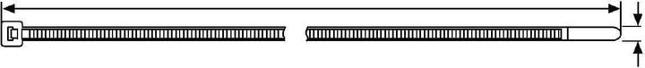 Produktbild HellermannTyton Kabelbinder 540x8,8mm T150M (Kunststoffkabelbinder, 530 mm, 25 Stk.)
