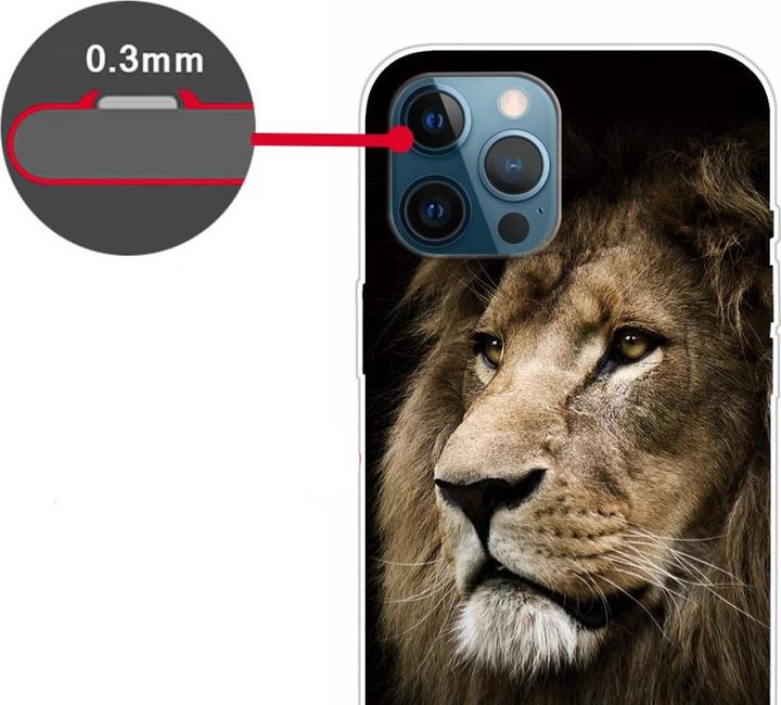 Actual product image Ueli Express iPhone 13 Pro Max Super Slim Rubber Protective Cover Lion (Apple iPhone 13 Pro Max)