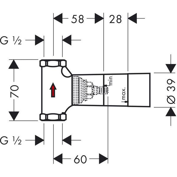 Thumbnail - hansgrohe, Ventil, HG Grundkörper f Abstellventil UP 40 l/m Keramik DN 15