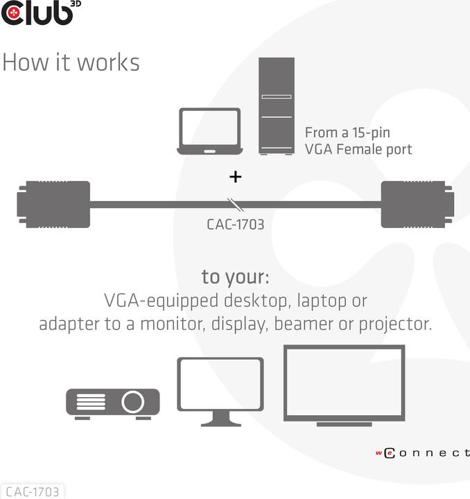 Productafbeelding Club 3D Club3D Kabel VGA > VGA St/St (3 m, VGA)