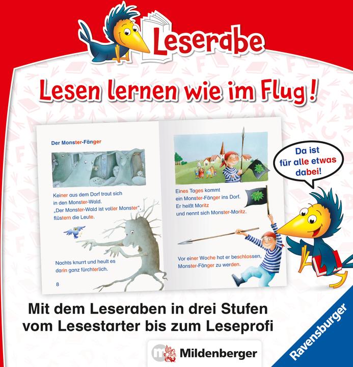 Produktbild Ravensburger Leserabe mit Mildenberger-Silbenmethode: Monstergeschichten (Deutsch, CEE, Neudert, 2024)