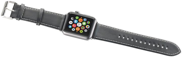 Callstel Glattleder-Armband für Apple Watch (Echtleder)