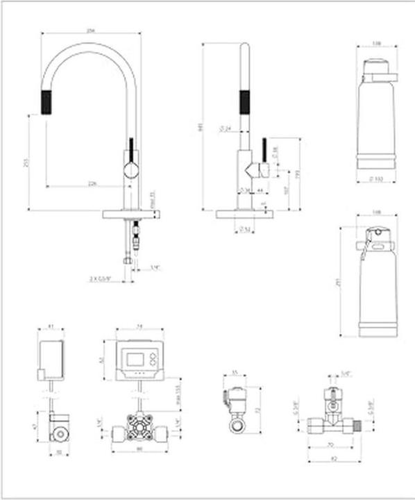 Actual product image Omnires switch - keukenkraan met filterfunctie, chroom