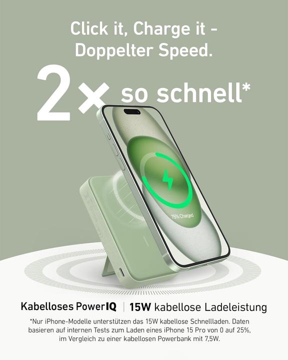 Image du produit Anker MagGo Power Bank mit 15W MagSafe-Ladegerät (10000 mAh, 15 W)