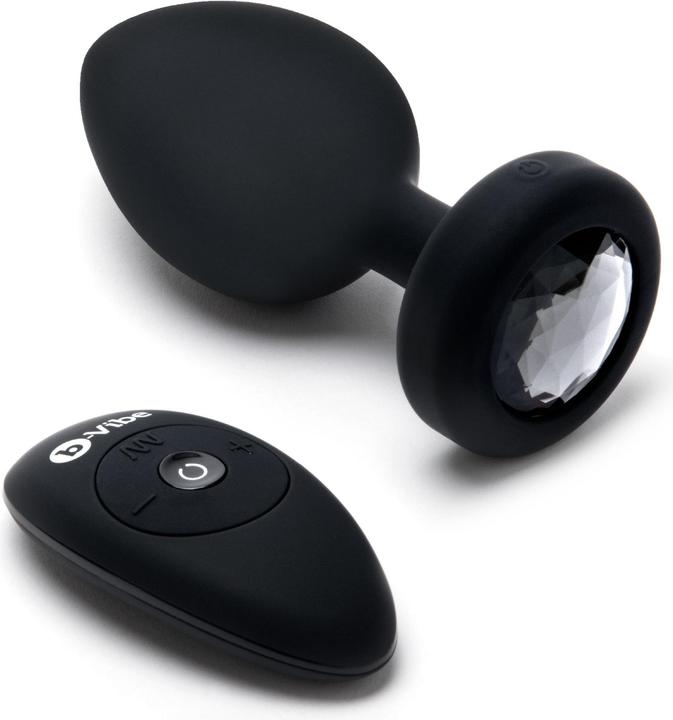 B-Vibe Vibrating Jewel Plug XXL Black