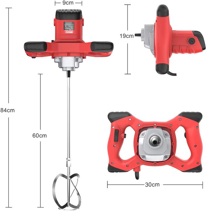 Actual product image Imaycc Concrete mixer, 2100W with M14 mixer adapter