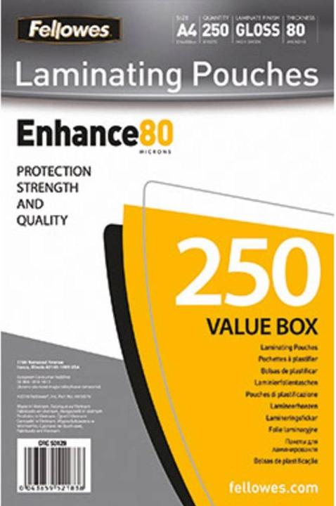 Actual product image Fellowes Enhance 80 (A4, 250 pcs., 80 µm)