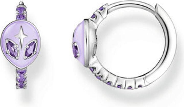 Image du produit Thomas Sabo Créole Tête d'Alien avec émail à froid et pierres violettes Argent (Argent 925, Émail)