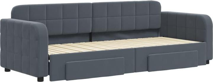 Produktbild vidaXL Tagesbett Ausziehbar mit Schubladen 80 x 200 cm Samt (Bettsofa)