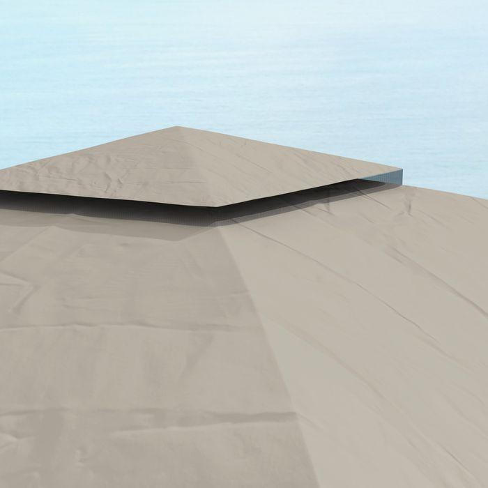 Produktbild Swisshandel24 Pavillon ca. 3,4x3,4 m wasserabweisend, verzinkter Metallrahmen, Hellgrau (340 cm, 340 cm)