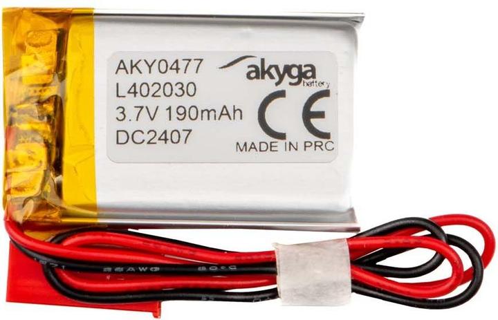 Actual product image Akyga LP402030 Akkupack x Spezial-Akku LiPo 3.7 V 190 mAh (1 pcs., Device specific, 190 mAh)