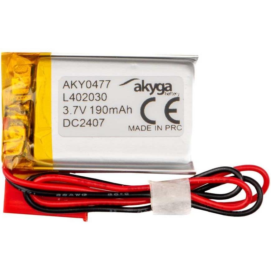 Akyga LP402030 Akkupack x Spezial-Akku LiPo 3.7 V 190 mAh (1 pz., 190 mAh), Batterie + pile