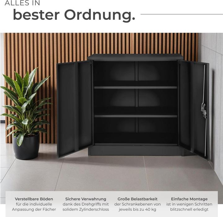 Produktbild tectake Aktenschrank (90 x 40 x 90 cm)