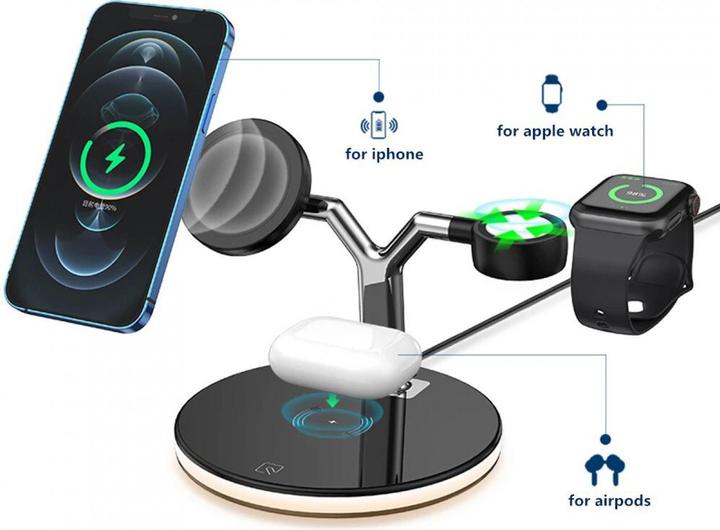 Actual product image PhoneLook Qi MagSafe 25W Charging Station 4 in 1 Wireless LED Elegant and Stylish