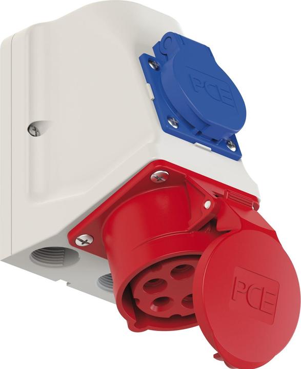 Productafbeelding PCE CEE Wandcontactdoos Combo 16A 400V IP44 9215-6