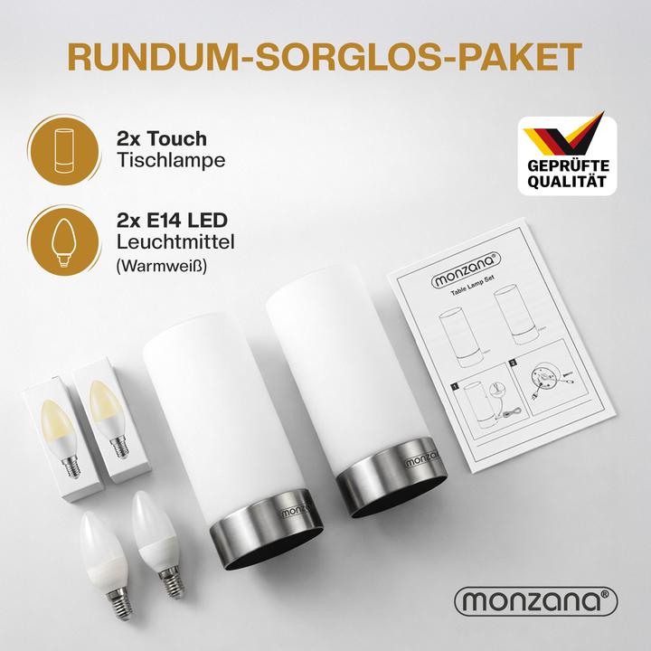 Actual product image Monzana Table Lamp with Touch Function (E14)