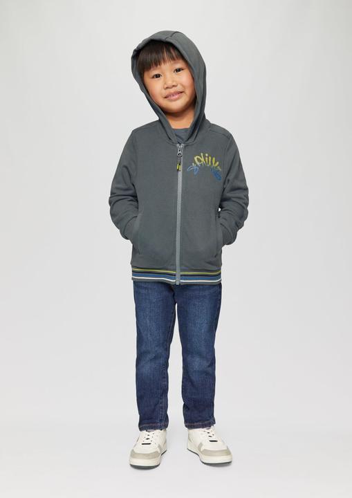 Produktbild s.Oliver Sweatshirt Jacke Sweatshirt-Jacke mit grossem Rückenprint (92)