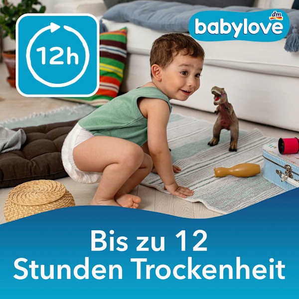 Immagine prodotto dm babylove Premium-Windeln (Dimensione 4, Pacco trasportabile, 42 Pezzo/i)