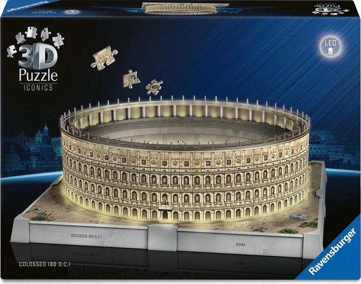 Ravensburger 3D Puzzle 216 Teile - Iconics: Kolosseum Rom - mit Licht (216 pièces)