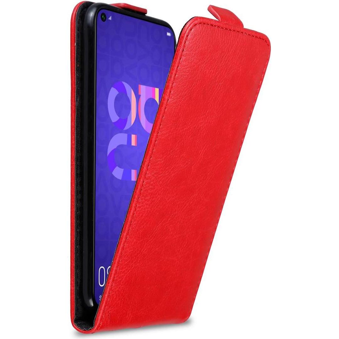 Cadorabo Flip wie Invis Cover (Huawei Nova 5T, TCL 20S, LG K20), Smartphone Hülle, Rot