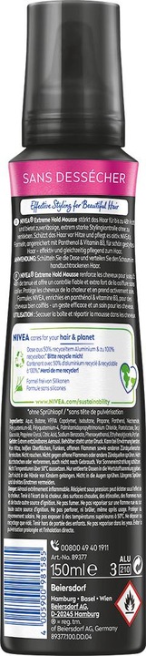 Actual product image NIVEA Extreme hold (150 ml, Foaming agent)