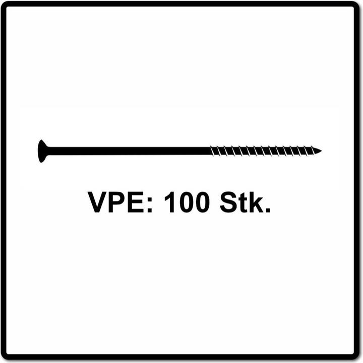 Produktbild Fischer Power-Fast II FPF II Spanplattenschraube 6,0x80 mm 100 Stück ( 670485 ) Senkkopf mit Torx T (100 Schrauben pro Stück)