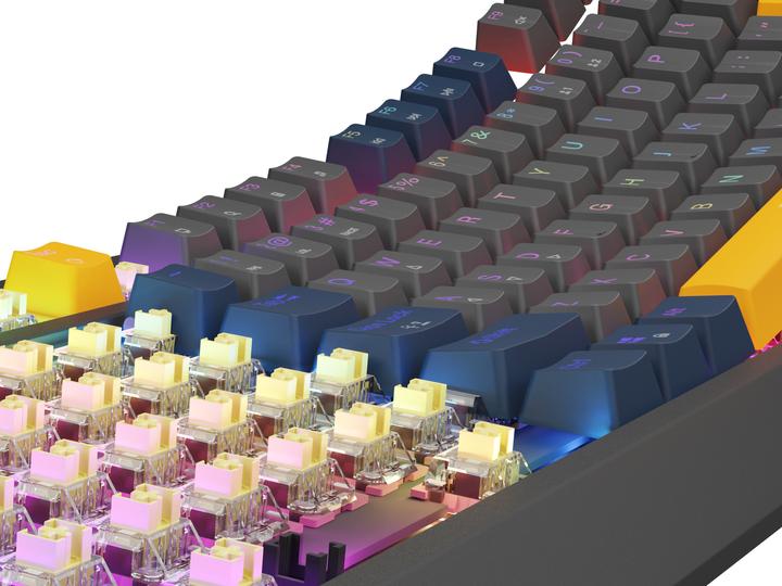 Actual product image Genesis herní klávesnice THOR 230/TKL/RGB/Outemu Panda/Drátová USB/US layout/Naval Blue Negative (US, Cable)