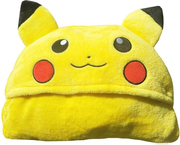 Halantex Pokémon Coral Hooded Blanket Pikachu 120 x 150 cm (150 x 120 cm)