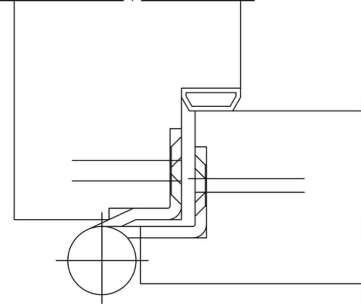 Produktbild Simonswerk Türband QF1 Stahl verzinkt gefälzte Holzflügel Rollenlänge 140 mm DIN rechts