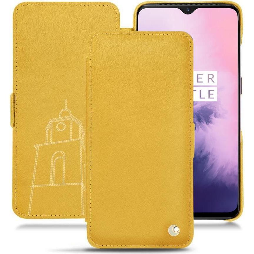 Noreve Lederschutzhülle horizontal (OnePlus 7), Smartphone Hülle, Orange