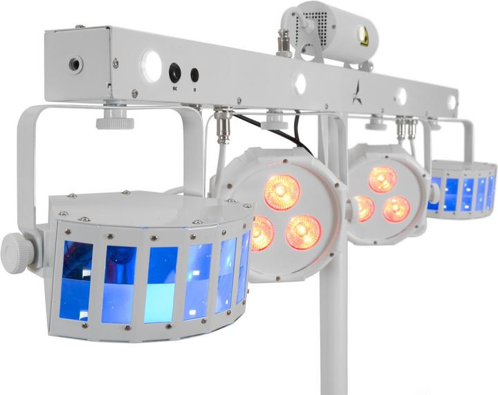 Produktbild Eurolite Set LED KLS Laser Bar FX-Lichtset weiss + BPS-2 Boxenhochständer weiss (LED)
